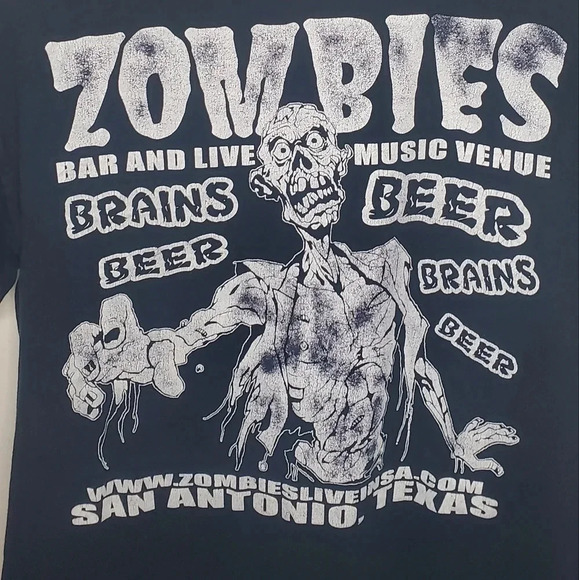 Zombie Bar‎ San Antonio TX Graphic Tee Size L - Picture 2 of 6